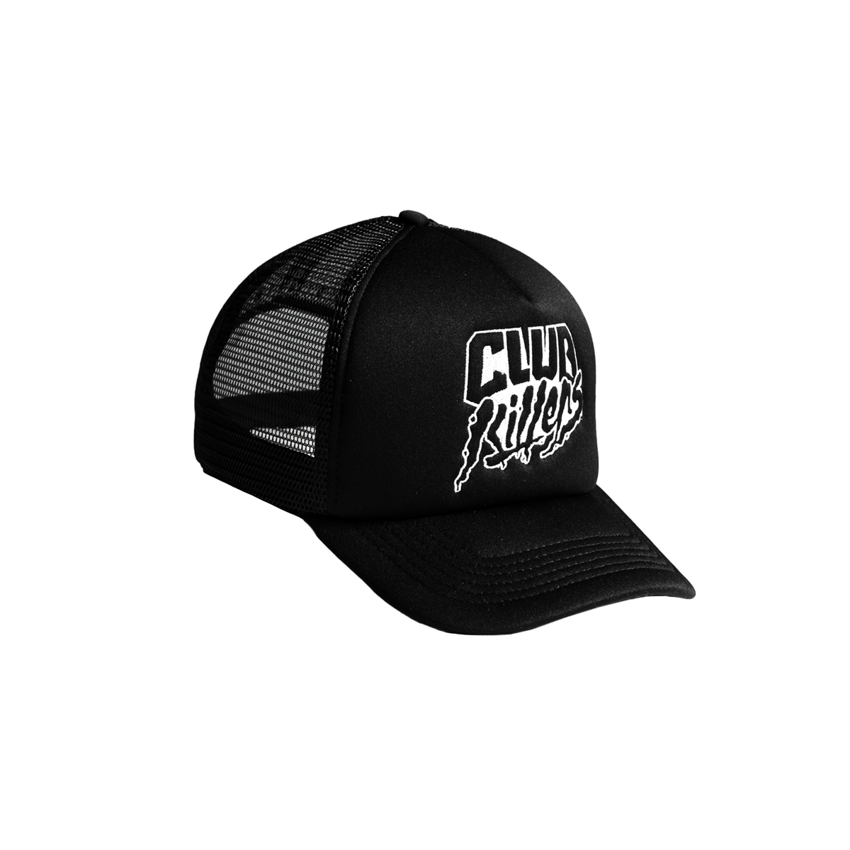 CLUB KILLERS Custom Trucker Hat - Black With White Logo