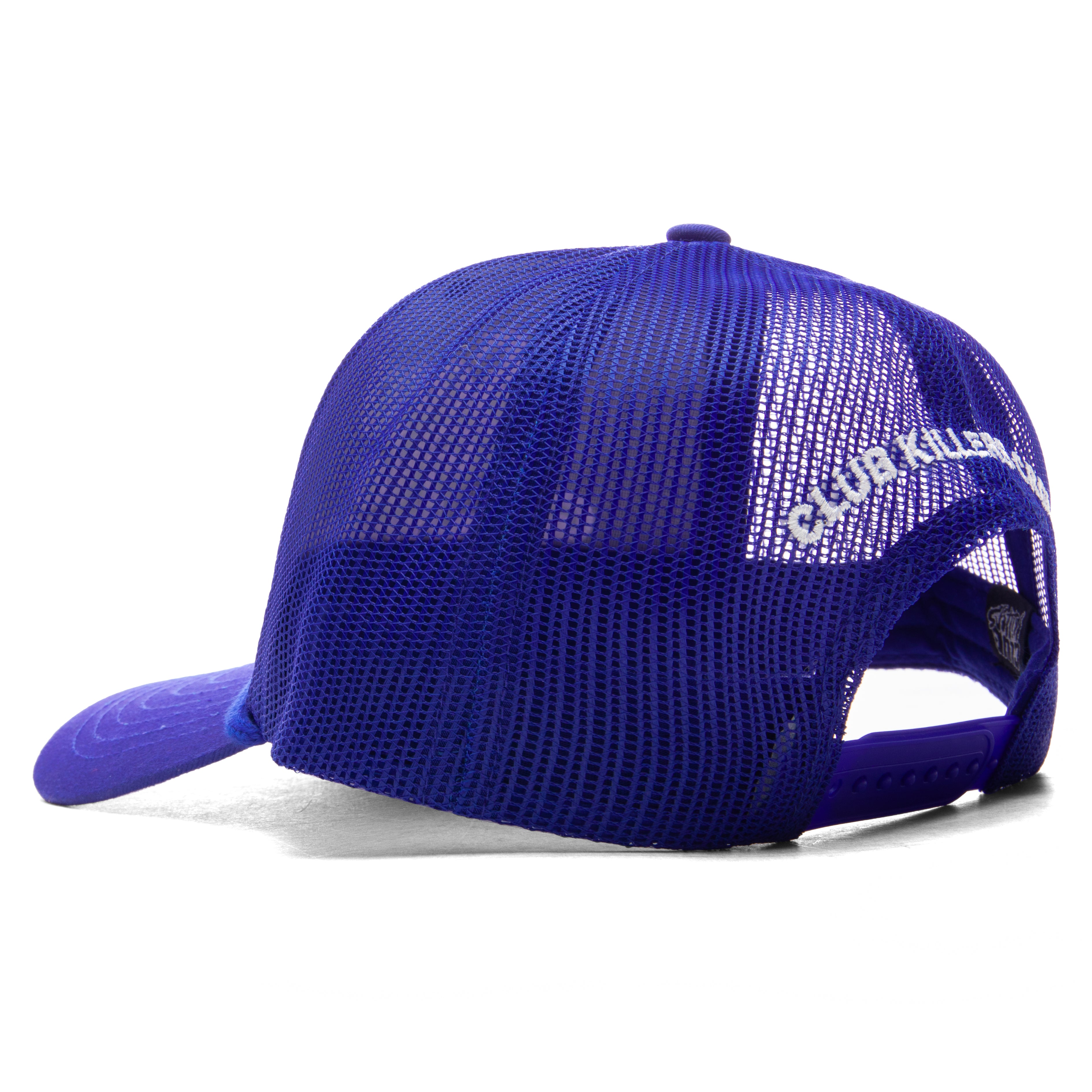 SORRY NO REQUESTS TRUCKER HAT - BLUE WITH WHITE LOGO