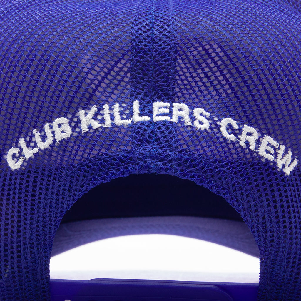 SORRY NO REQUESTS TRUCKER HAT - BLUE WITH WHITE LOGO