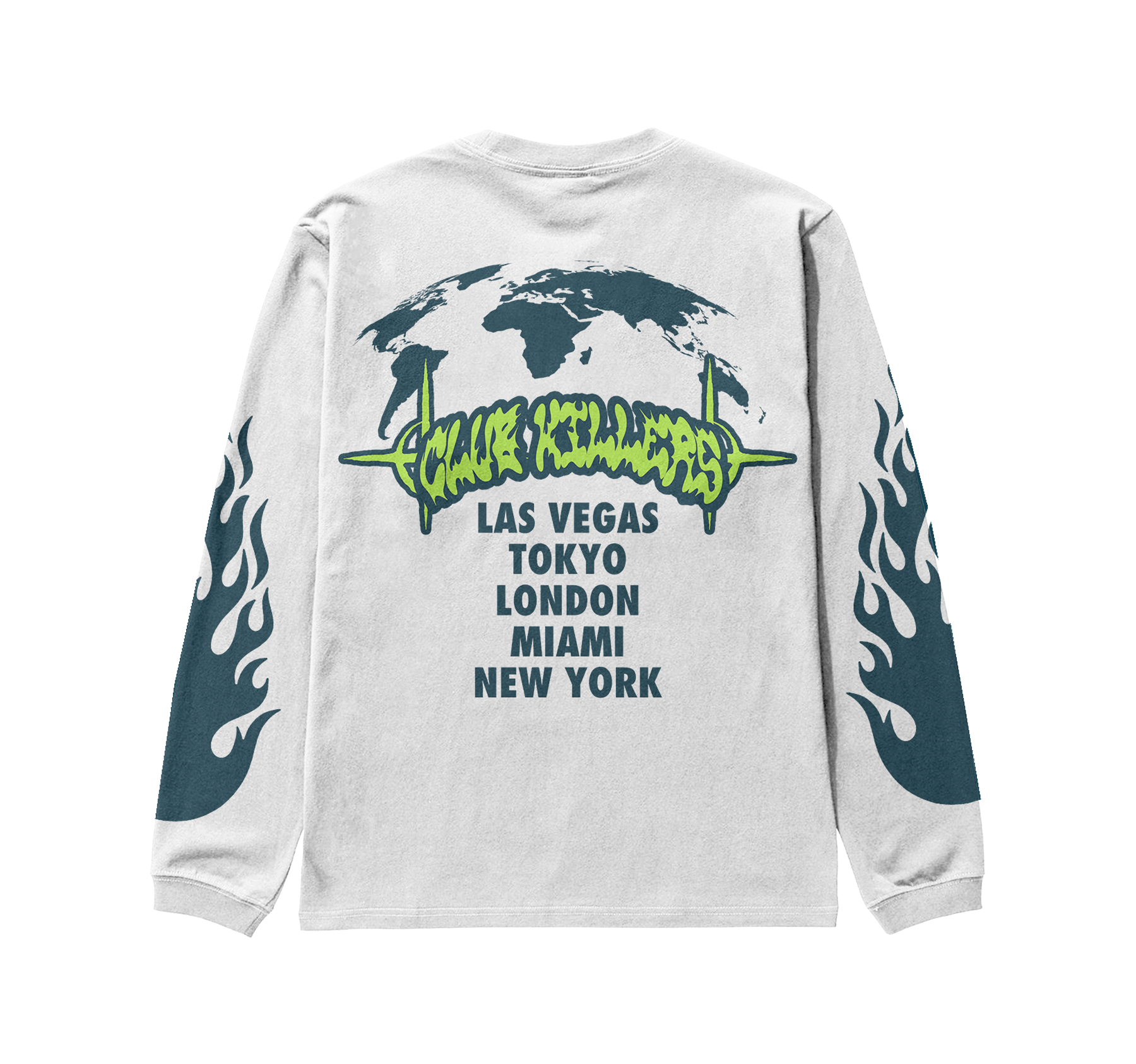 GLOBAL FREQUENCY WHITE LONGSLEEVE REGULAR FIT
