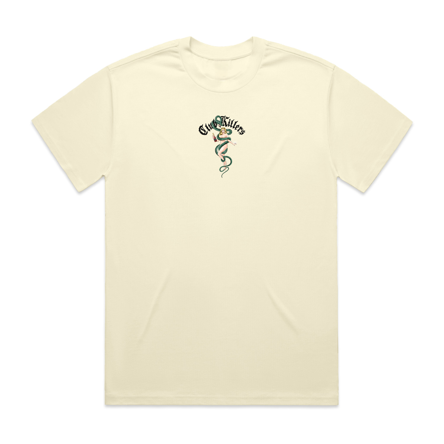 SNAKES & FAKES CREAM STANDARD BOXY FIT TEE