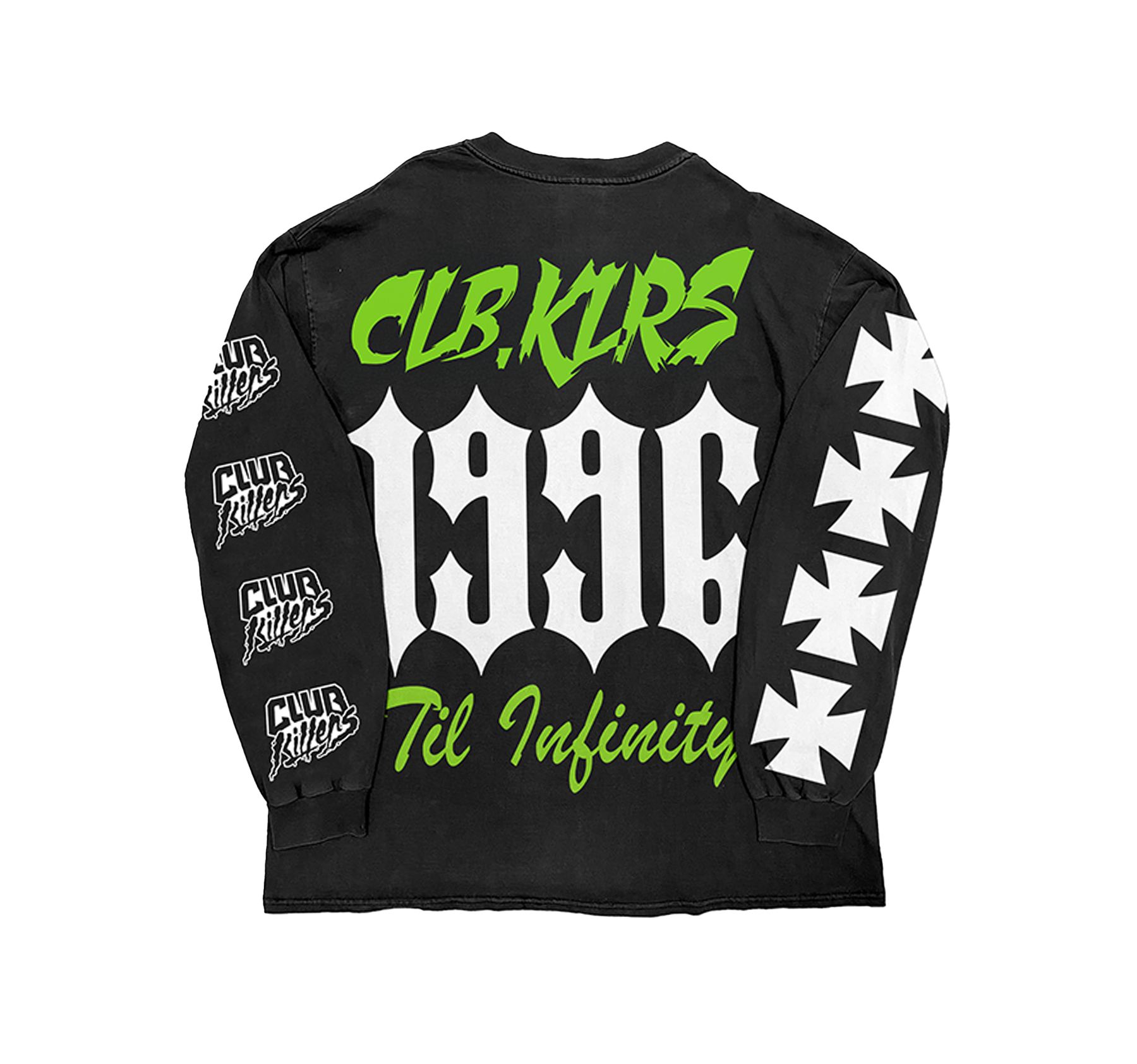 96 TILL INFINITY BLACK HEAVY OVERSIZED LONGSLEEVE