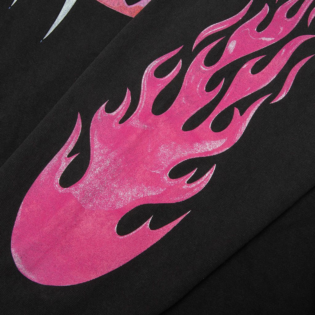 PINK BLADES BLACK HEAVY OVERSIZED LONGSLEEVE