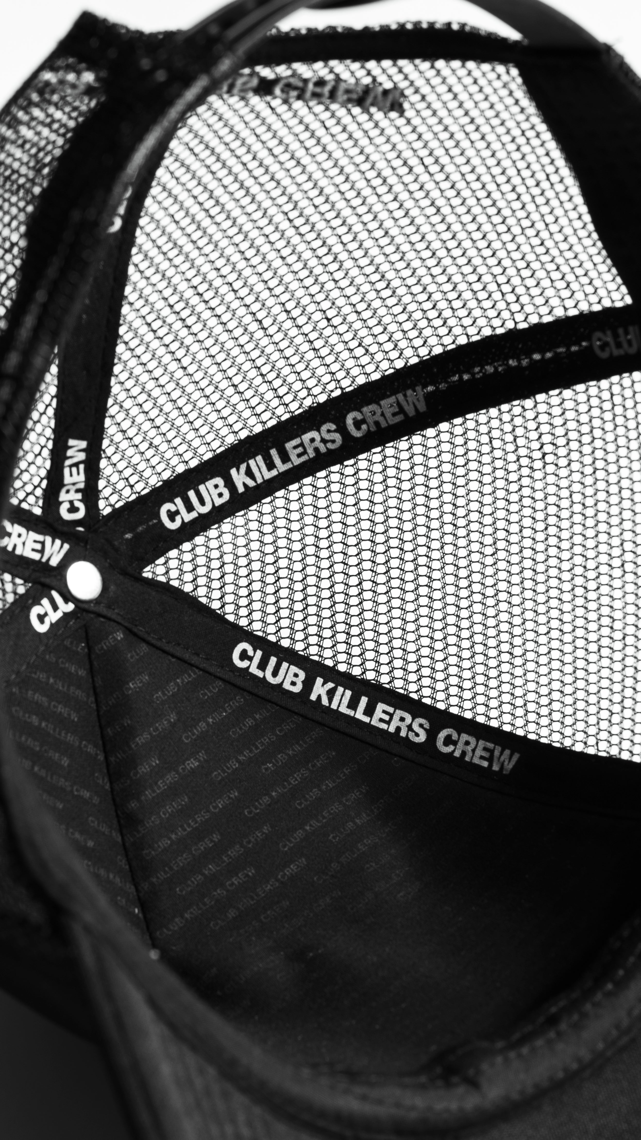 CLUB KILLERS Custom Trucker Hat - Black With White Logo