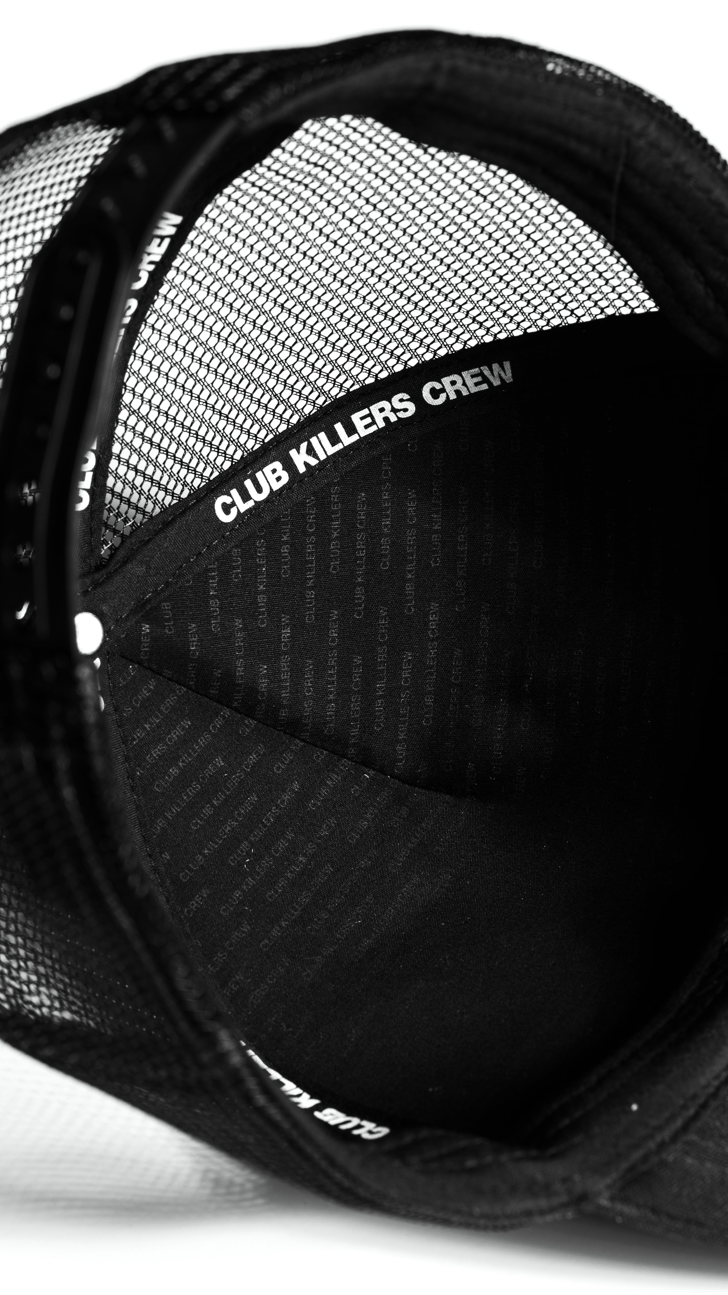 CLUB KILLERS Custom Trucker Hat - Black With White Logo