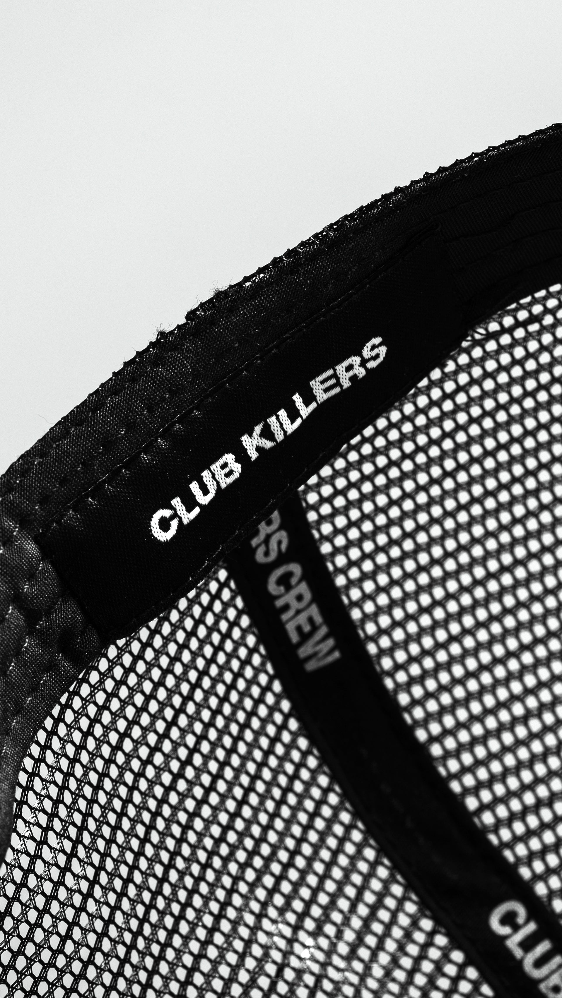 CLUB KILLERS Custom Trucker Hat - Black With White Logo