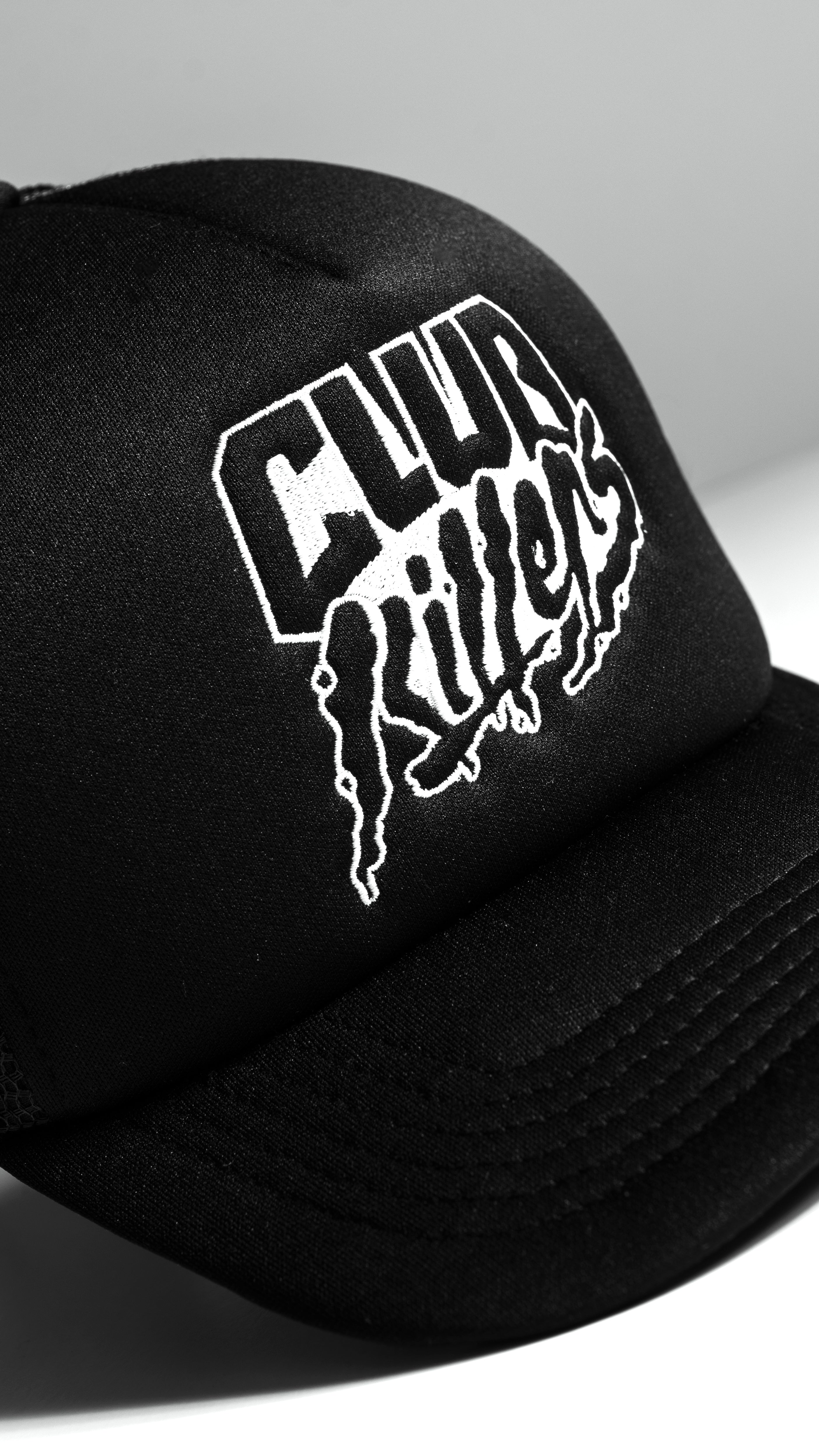 CLUB KILLERS Custom Trucker Hat - Black With White Logo
