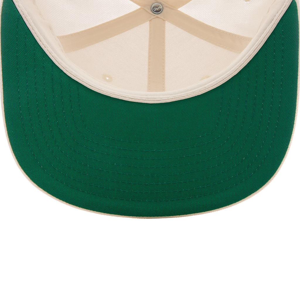 DJ'S DON"T CHEAT CREAM SNAPBACK w/ RED LOGO