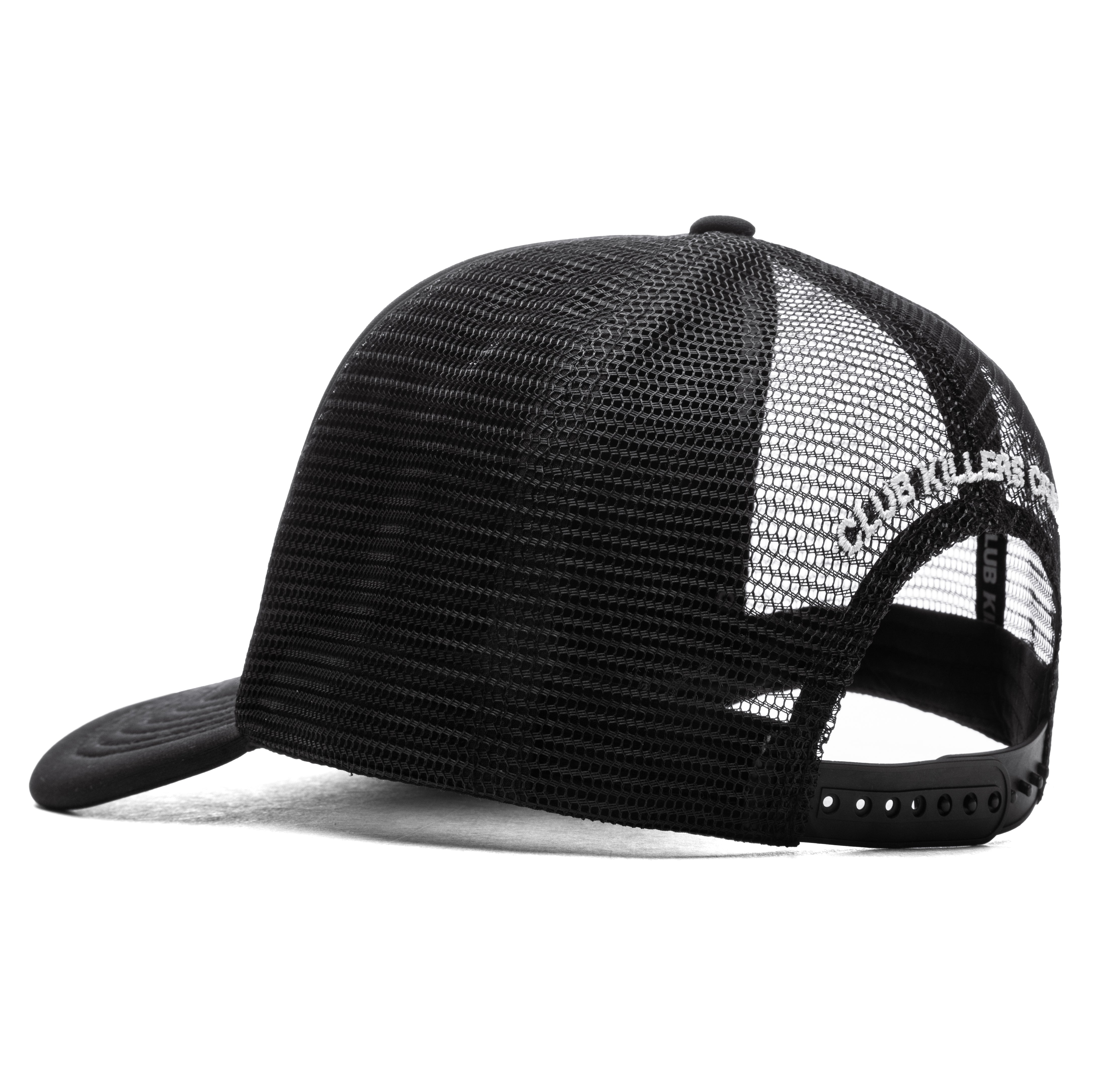 CLUB KILLERS Custom Trucker Hat - Black With White Logo