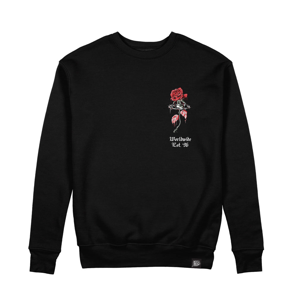 Killer Rose Crewneck Sweatshirt- Black