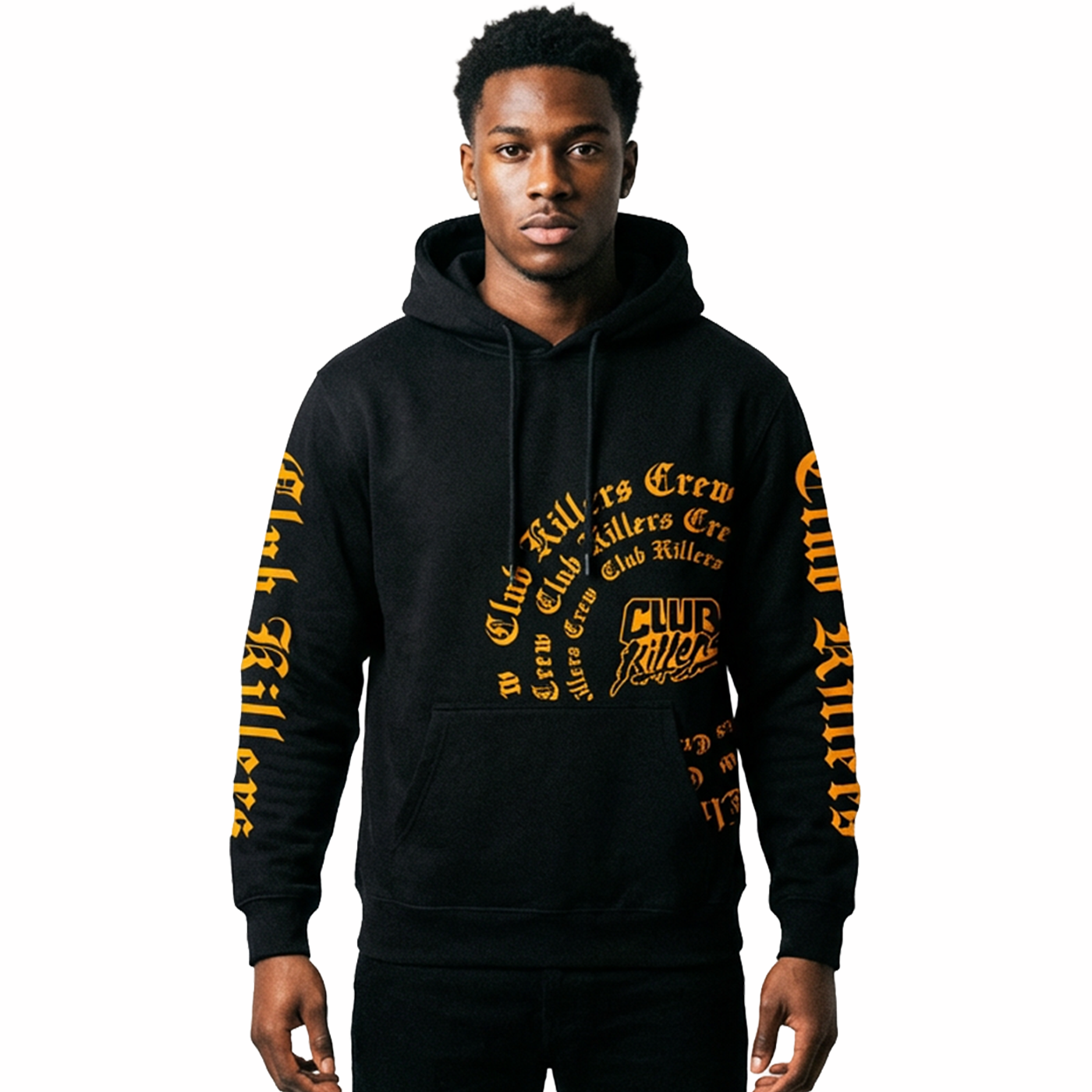 CLUBKILLERS CYCLONE HOODIE - ORANGE LOGO