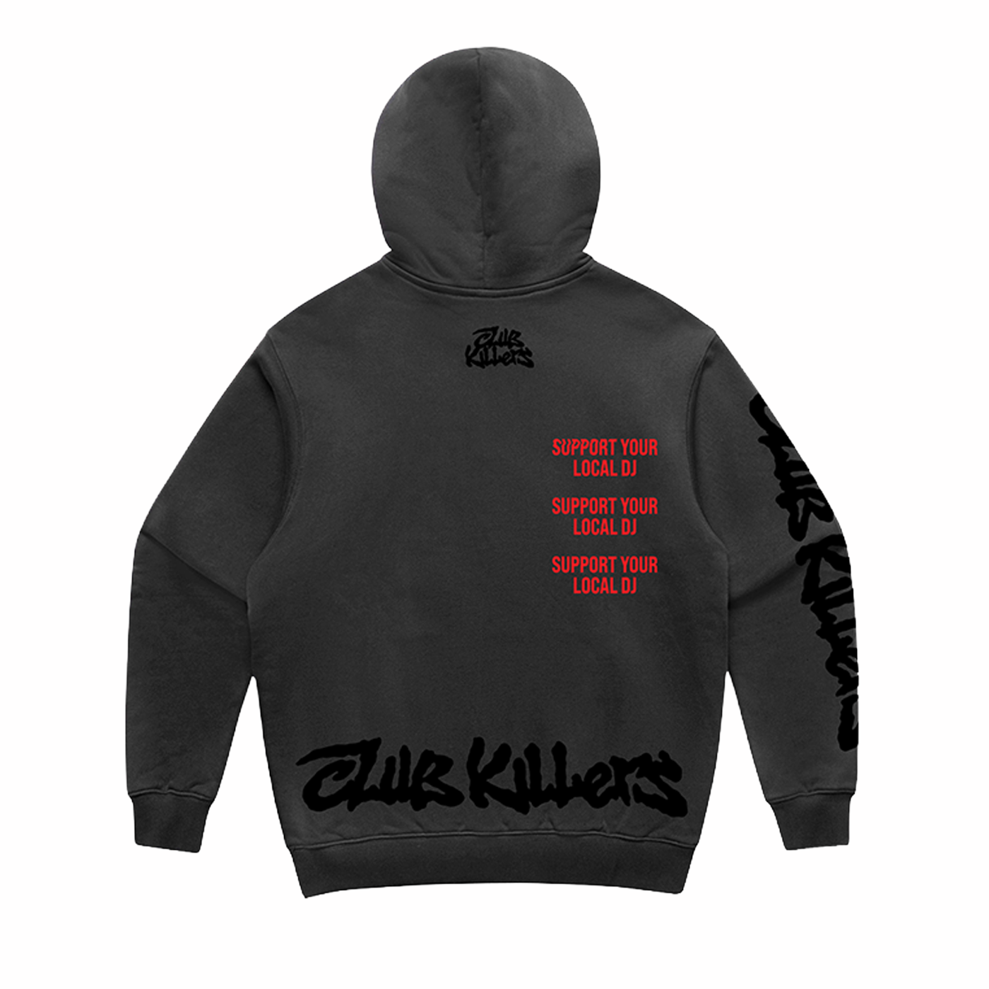 SUPPORT YOUR LOCAL DJ - GREY HOODIE