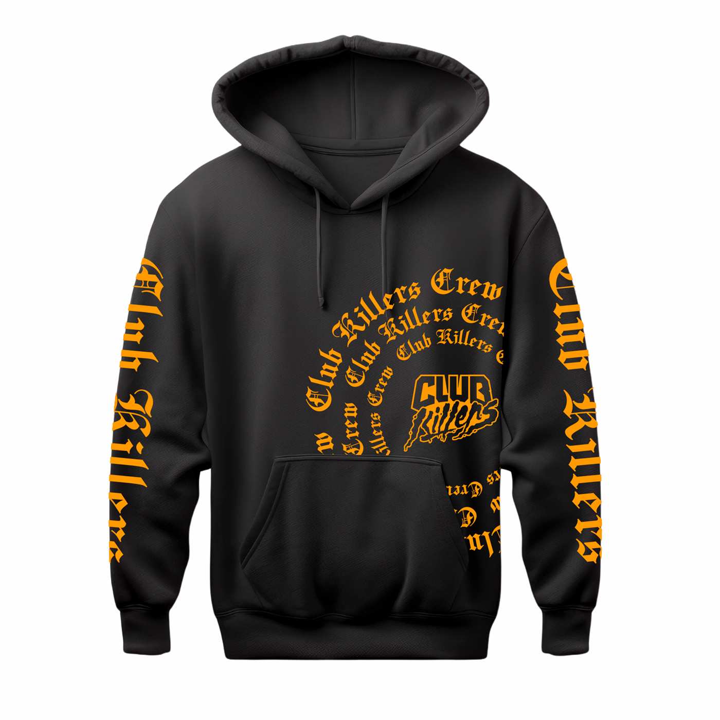 CLUBKILLERS CYCLONE HOODIE - ORANGE LOGO