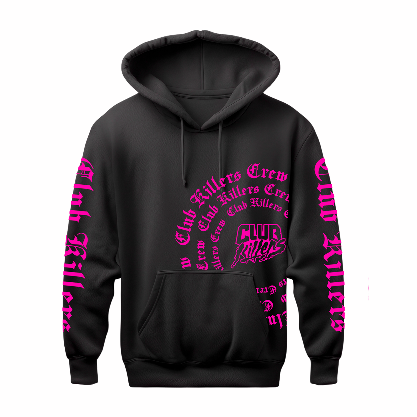 CLUBKILLERS CYCLONE HOODIE - PINK LOGOS