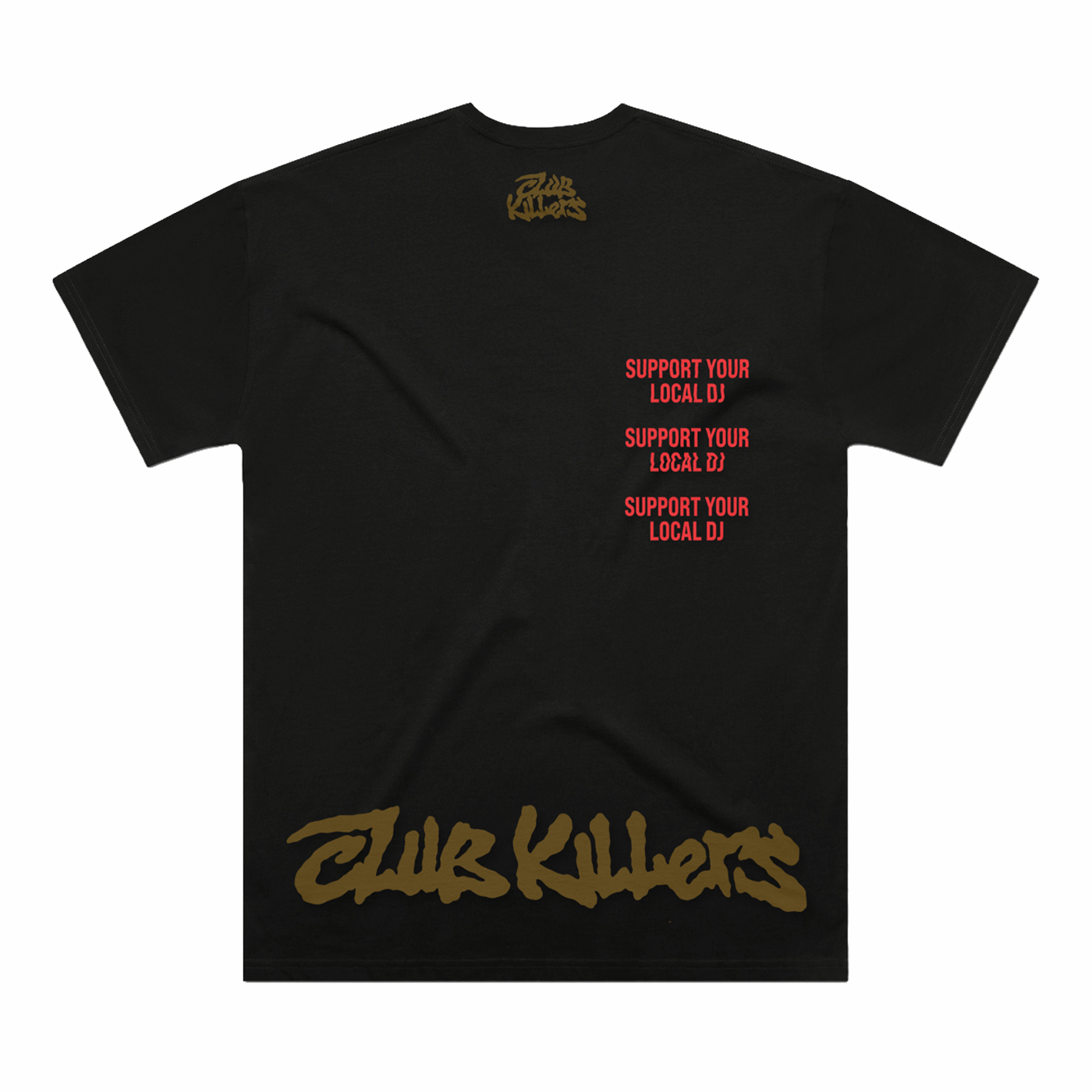 SUPPORT YOUR LOCAL DJ - CHARCOAL BLACK TEE