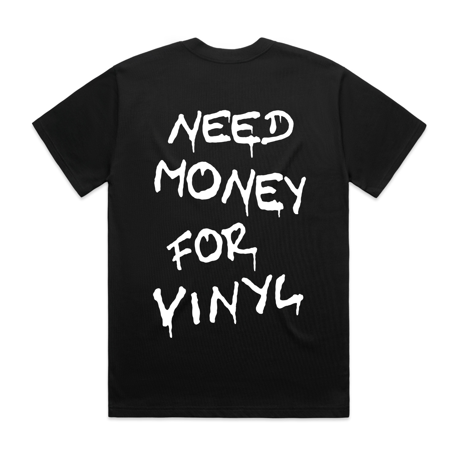 NEED MONEY FOR VINYL OVERSIZED BLACK HEAVY TEE