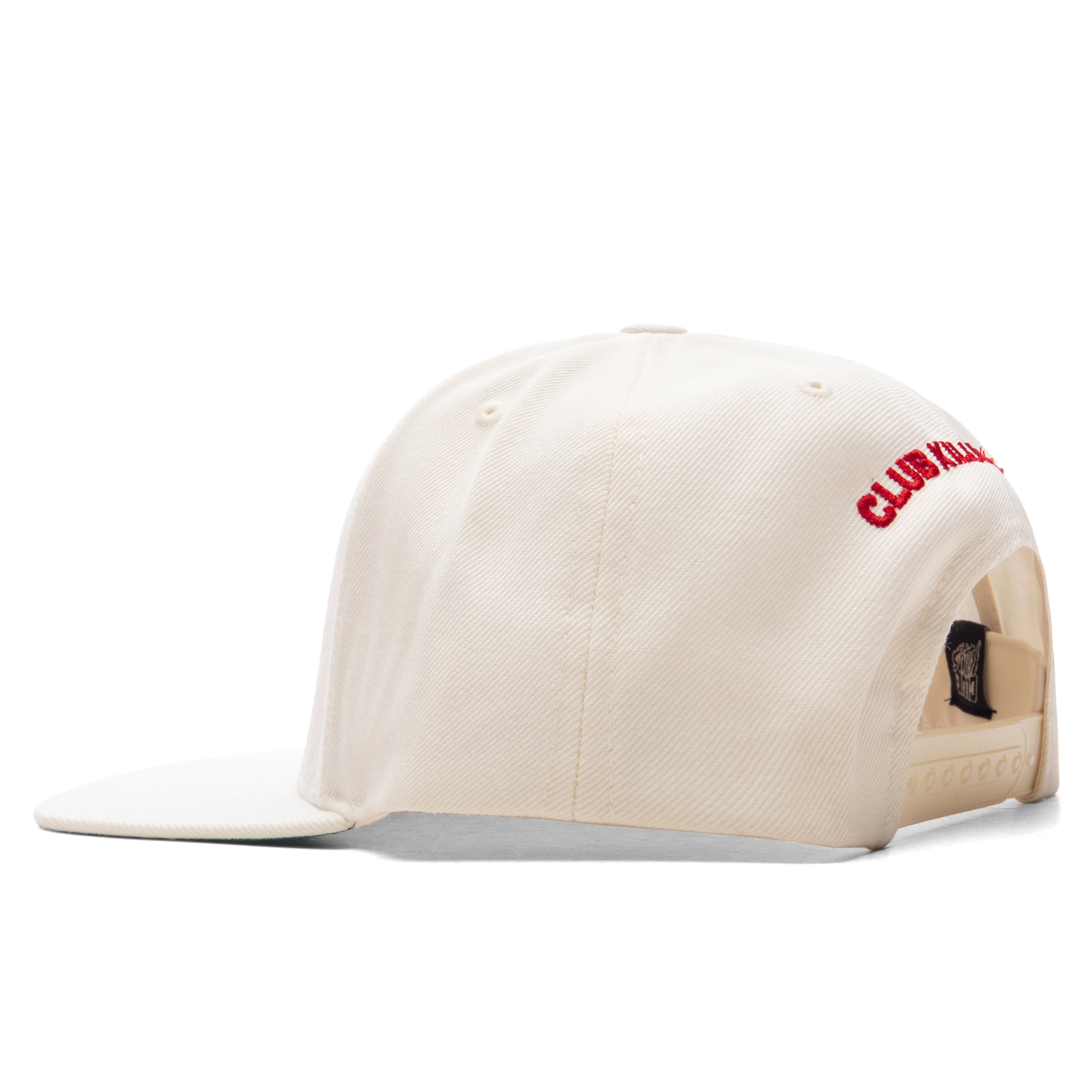 DJ'S DON"T CHEAT CREAM SNAPBACK w/ RED LOGO