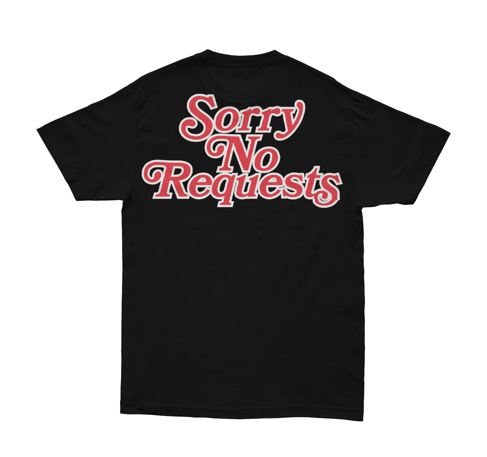SORRY NO REQUEST BLACK HEAVY TEE