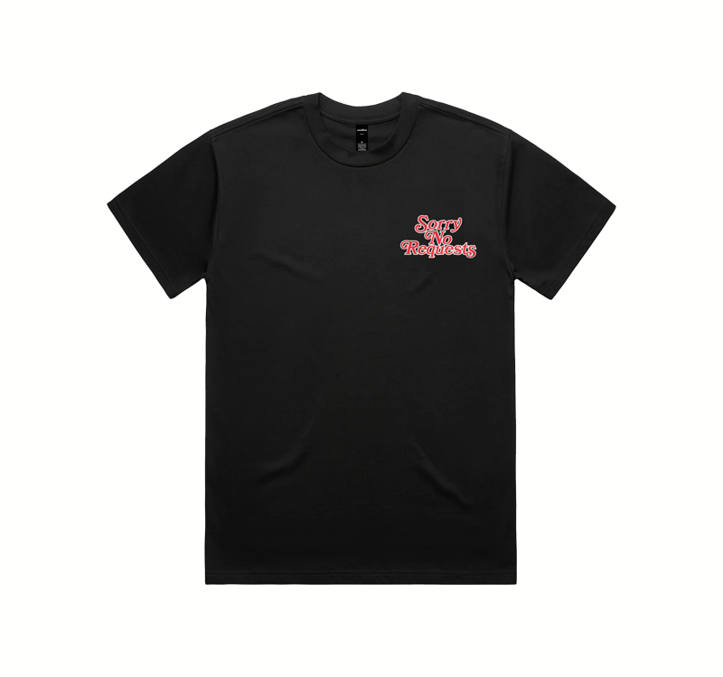 SORRY NO REQUEST BLACK HEAVY TEE