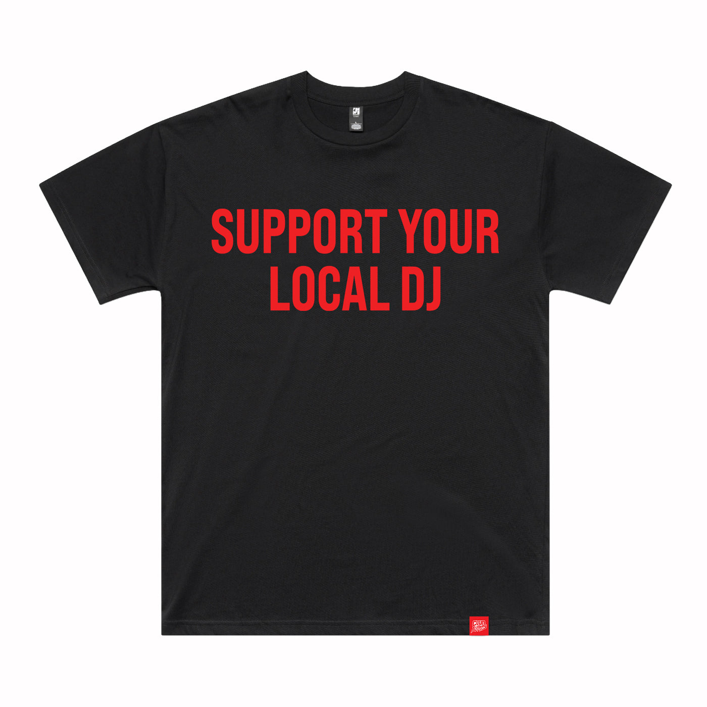Support Your Local DJ 2 - Oversized Black Tee