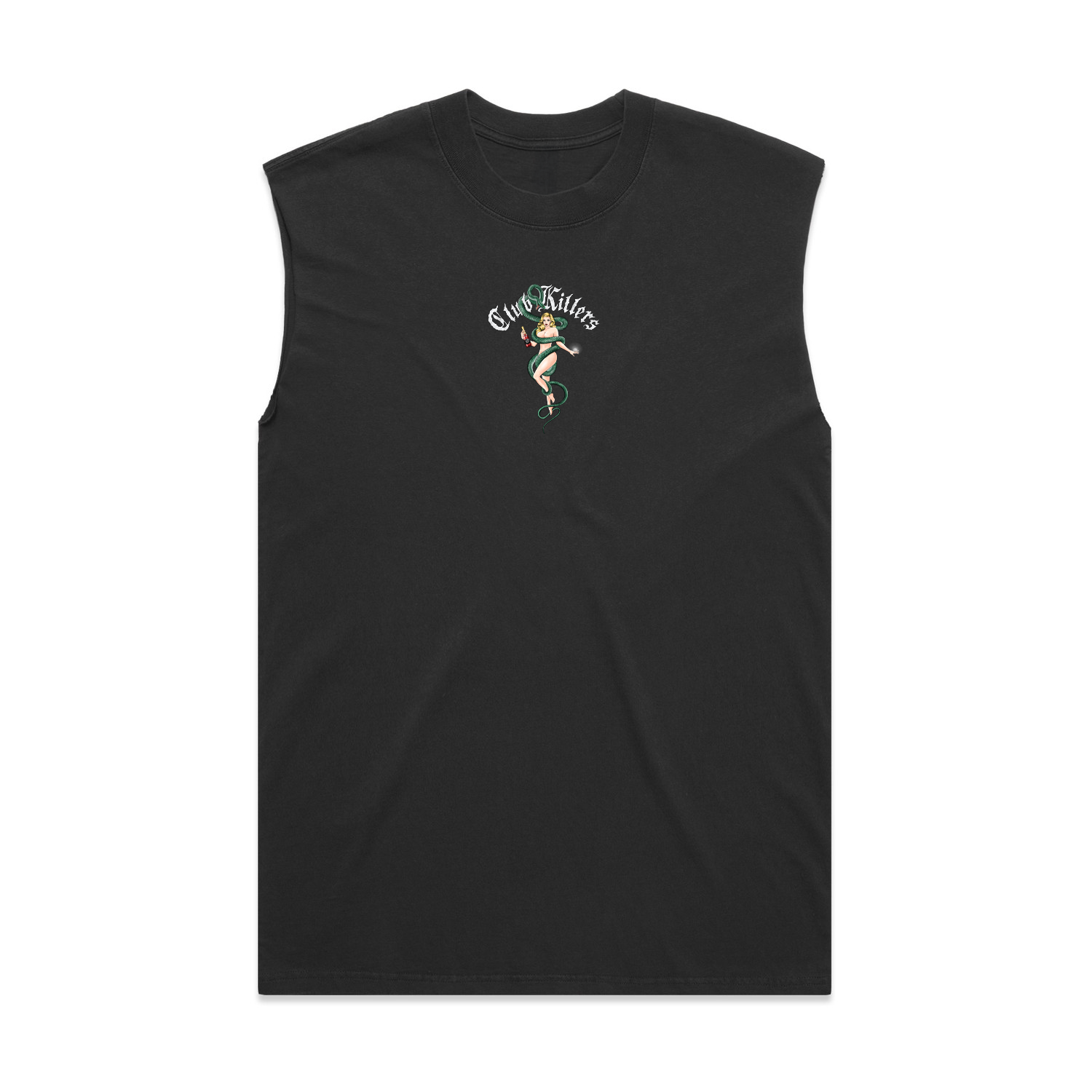 SNAKES & FAKES BLACK ACID WASHED STANDARD FIT TANK