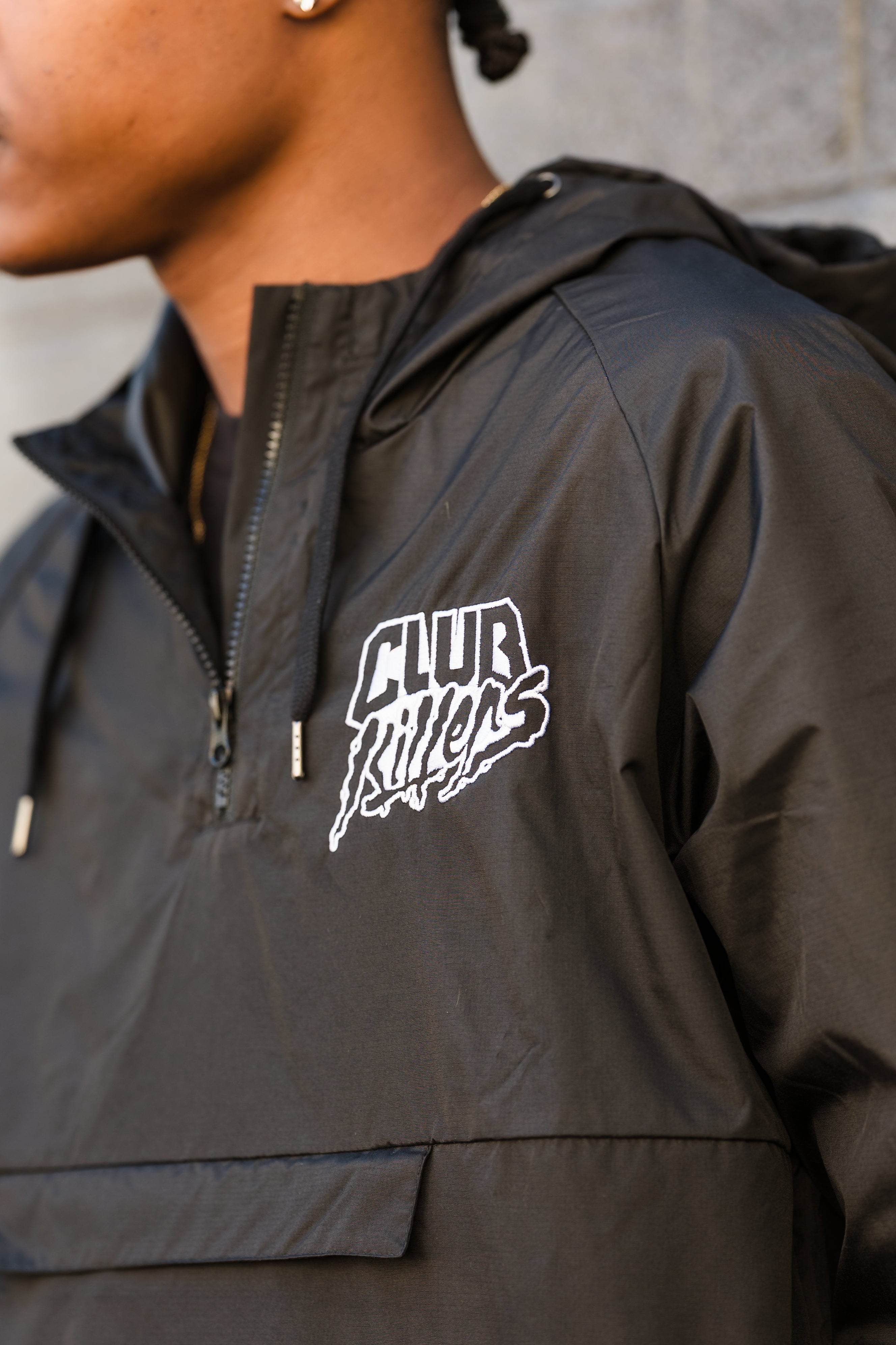 CLUBKILLERS LOGO WINDBREAKER - BLACK