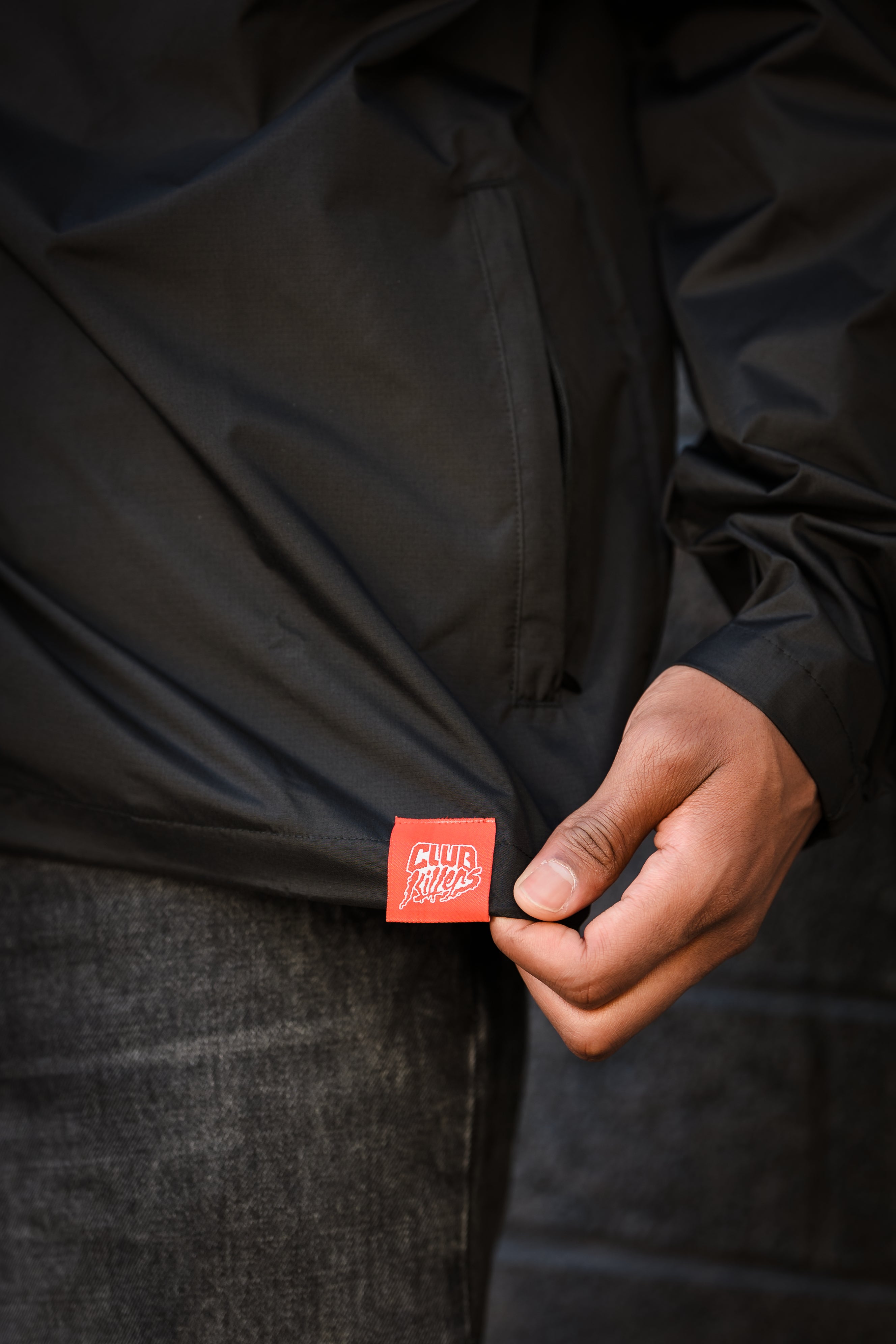 CLUBKILLERS LOGO WINDBREAKER - BLACK
