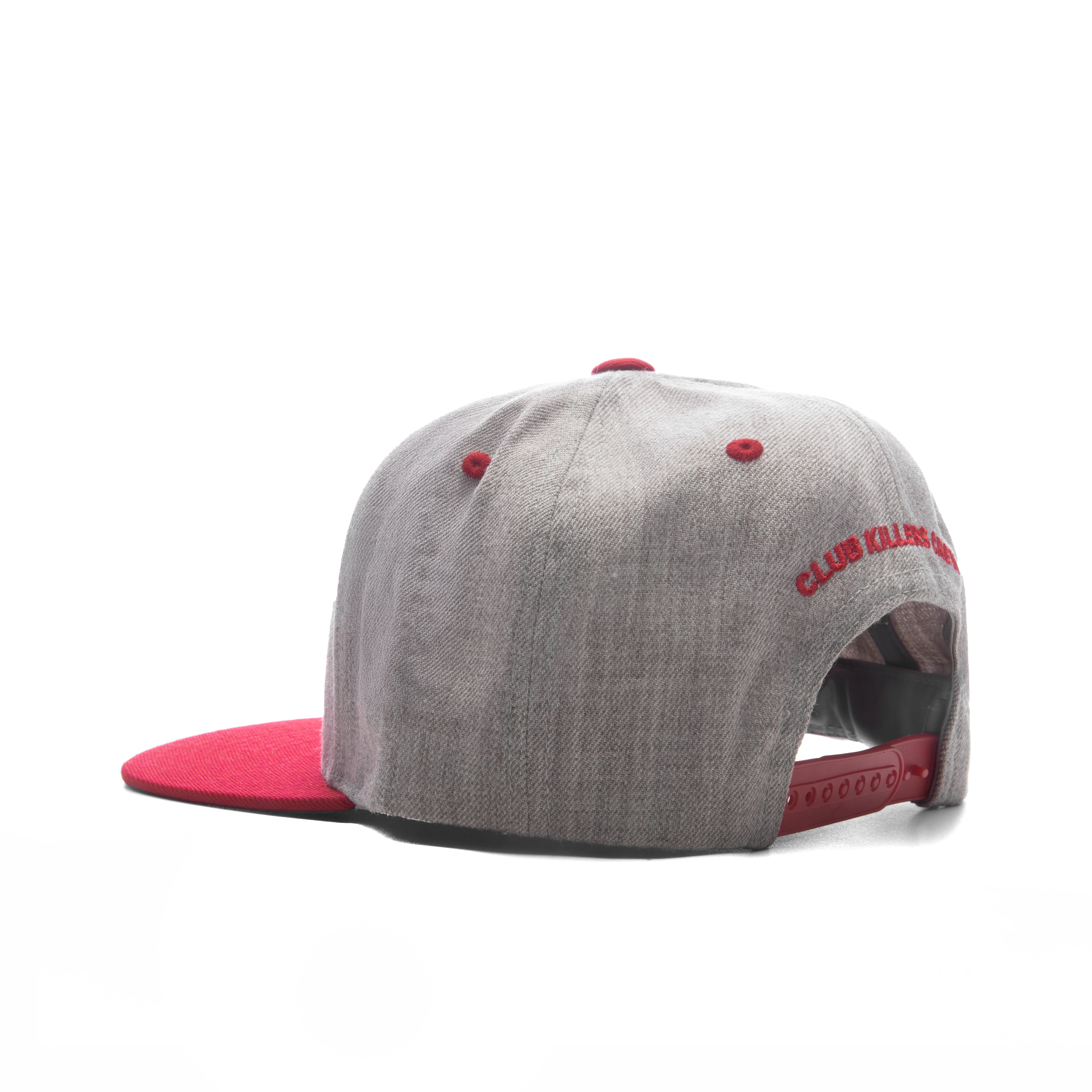 CK ESSENTIALS SNAPBACK - GREY WITH RED LOGO
